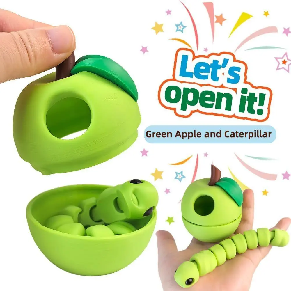 Ganzkörpergelenke, 3D-gedrucktes Obstspielzeug, niedlich und albern, mehrfarbig, bewegliche Modellfigur, 3D-Druck, pädagogisch