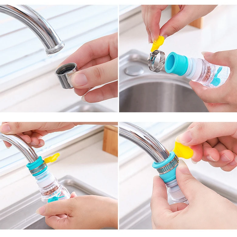 Universal 360-Grad-Drehung Wasserhahn Bubbler Schwenkbar Wasser Sparen Economizer Kopf Dusche Küche Wasserhahn Düse Adapter Waschbecken Zubehör – Detail 9