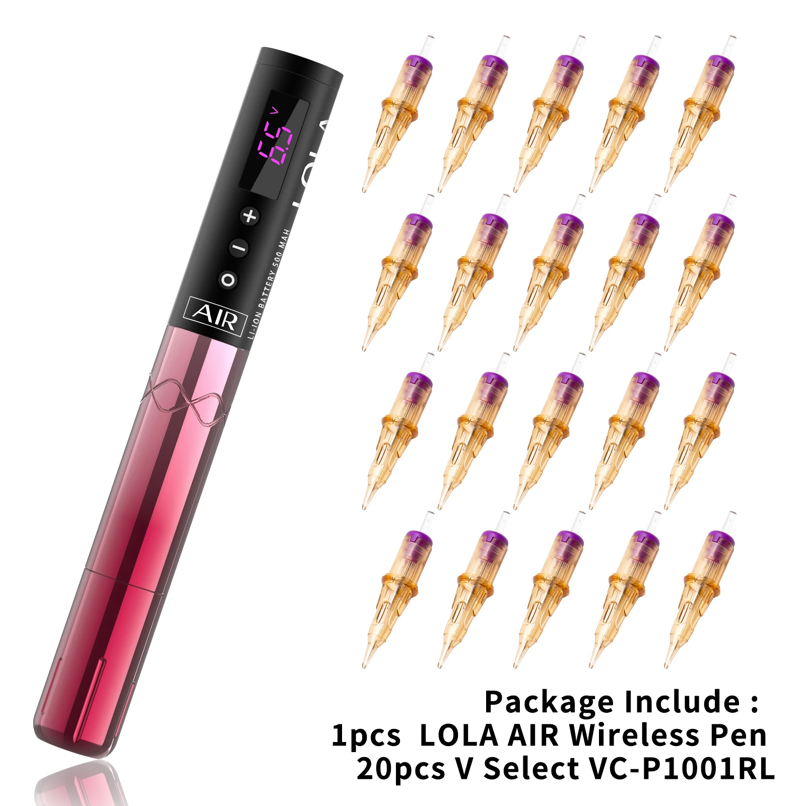 

EZ LOLA AIR Kit Wireless Battery Tattoo Pen Machine 20pcs Tattoo Needles Permanent Makeup Eyebrow Eyeliner Lips