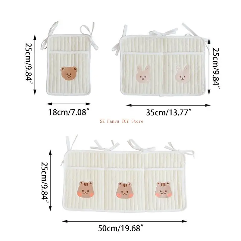 96GC منظم سرير لطيف متعدد الوظائف حقيبة تخزين معلقة منظم الحفاضات #6