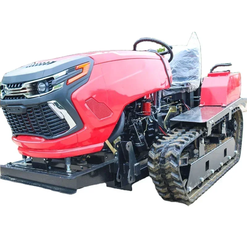 Multi Functional Trenching Agricultural Crawler Tractors Remote Control Orchard Greenhouse Micro Tiller Cultivators