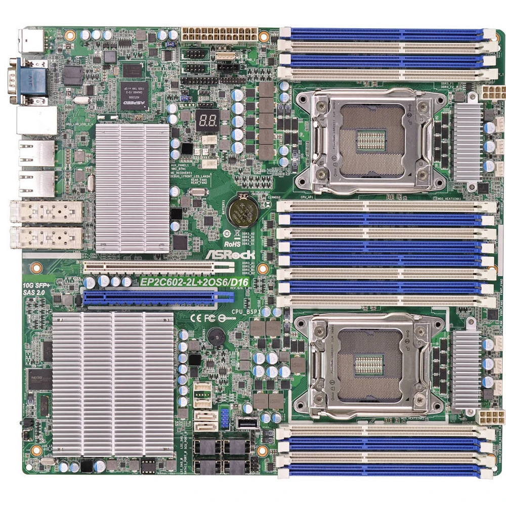 ASROCK EP2C602-2L+2OS6/D16 Motherboard LGA 2011 CPU Intel Xeon Processor E5-1600*/2600/4600 & V2 Series Memoria RAM DDR3 SSI EEB