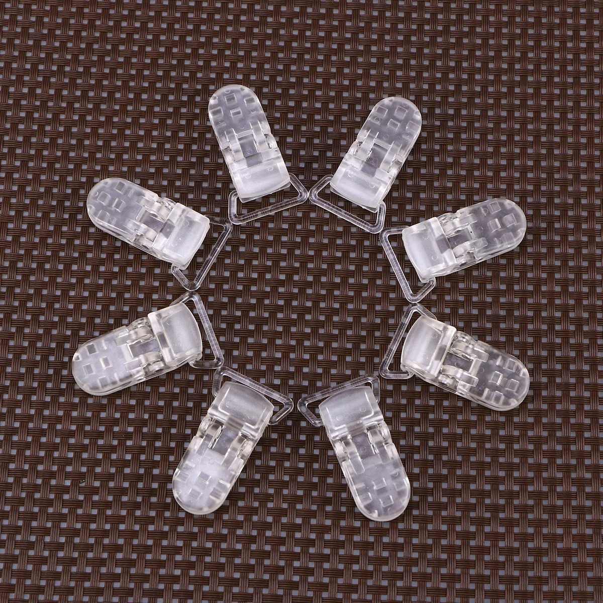 

10 pcs Baby Pacifier Clips Clear Plastic T-Shaped Badge Clips For Infant Clothing Bpa-Free Pacifier Holder Organizer Transparent