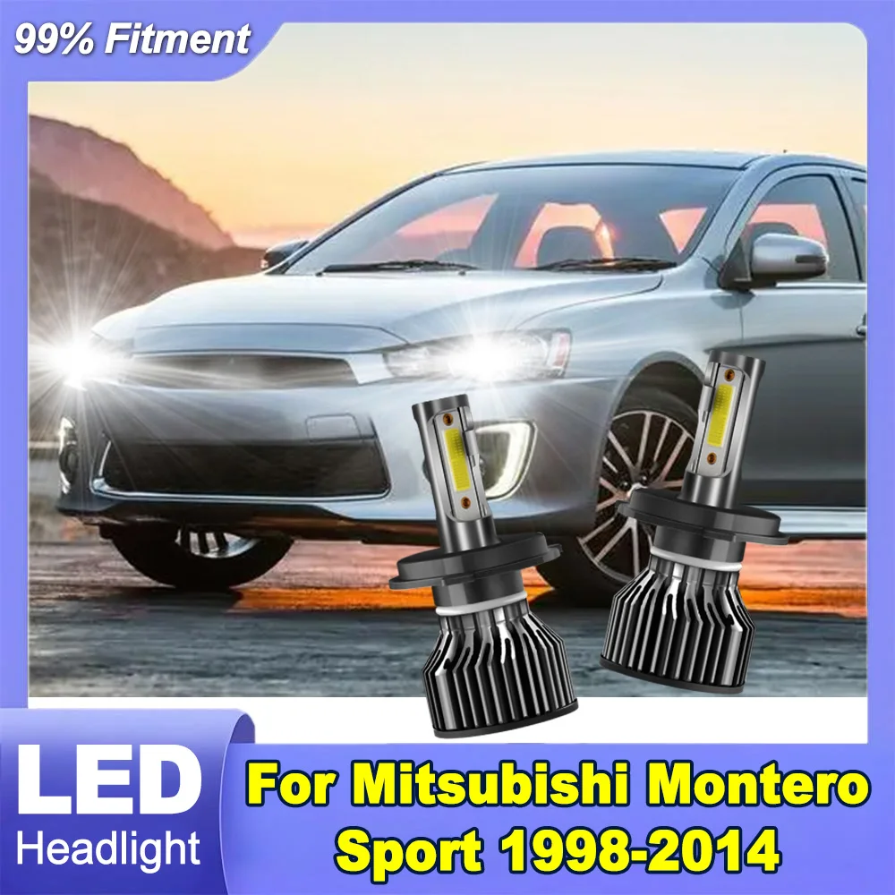 

2X Автомобильная светодиодная фара 6000K Белая H4 Фара дальнего ближнего света 30000LM 300W Для Mitsubishi Montero Sport 1998-2014 Plug and Play