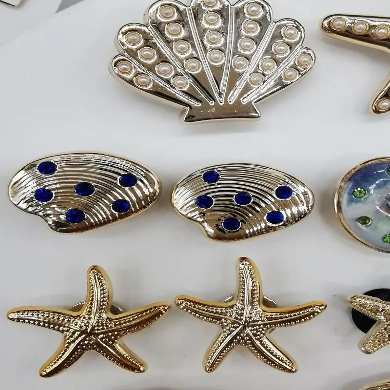 16 Stück/Set DIY Seestern-Schuh-Charms, glitzernde Muschel-Schuh-Schnallen-Dekorationen, abnehmbare Muschel-Schuhclips, Accessoires – Detail 12
