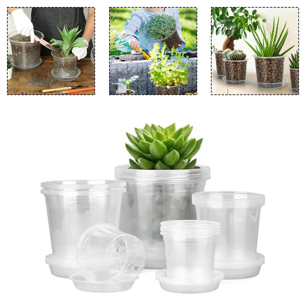

Clear Flowerpot Drainage Hole Pot Indoor Gardening For Herbs For Indoor Gardening Clear Nursery Pots For Plants