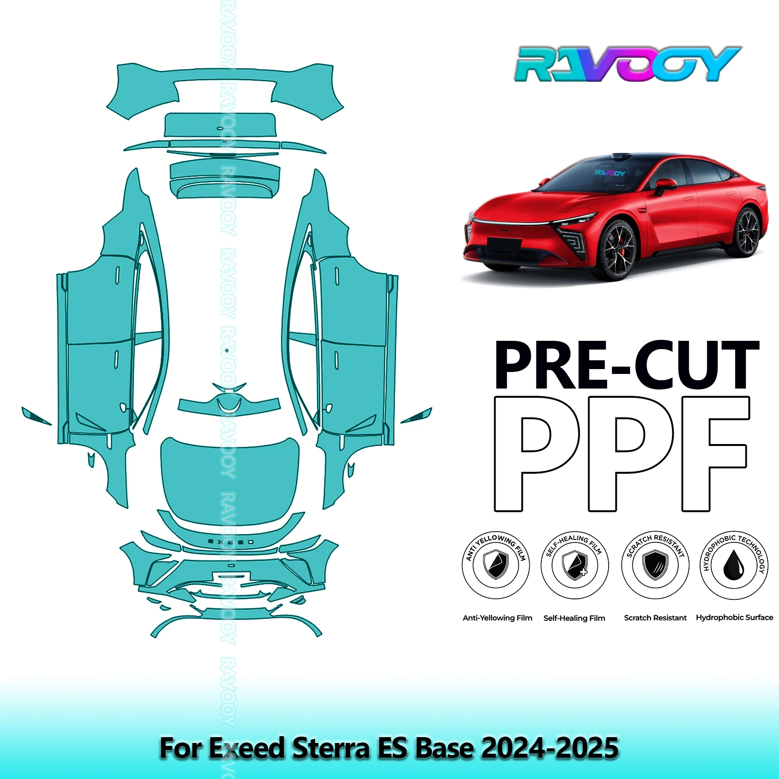

Full Vehicle Clear Bra Precut PPF Paint Protection Film For Exeed Sterra ES Base 2024-2025