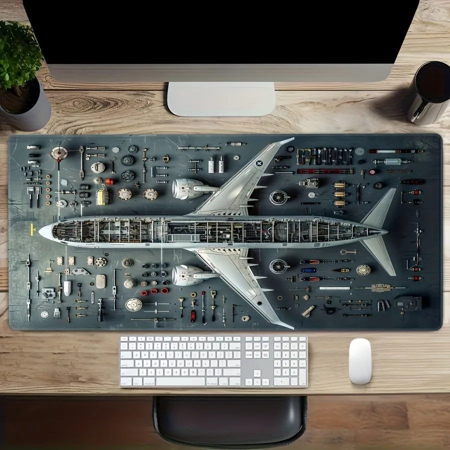 

Flying Mechanism Patterned Mouse Pad Large HD anti-slip Gaming Mousepad XXL Computer Office Keyboard Mousepads New Long Desk Mat