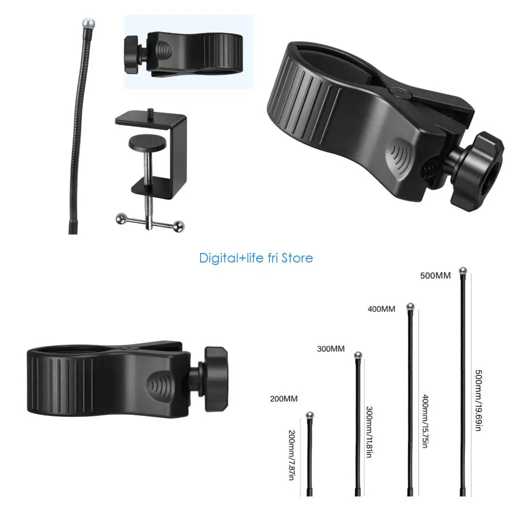 E06D Flexible Mounting Arm Gooseneck Secure Positioning for Microphone Podcast Stream