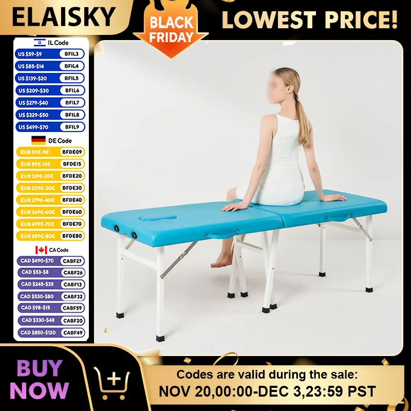 

Складная косметическая кровать Коммерческая домашняя массажная кровать Салон красоты SPA Усиленные ножки кровати Парикмахерская кровать Кровать с костной установкой для расслабления