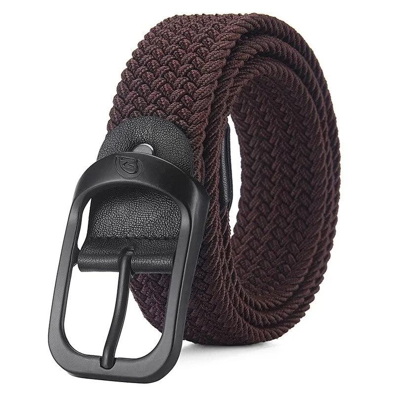Herenriem Casual geweven elastische riem Buitensporten Damesriem Geen behoefte aan ponsen Klimmen Werkriem Voor Heren Dames Mode