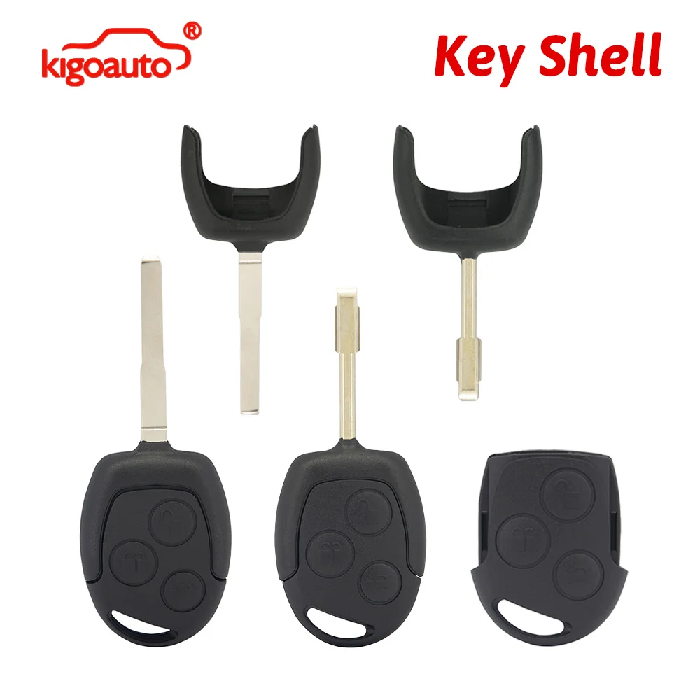 

kigoauto Remote Key Case Shell Blade 3 Button FO21 HU101 for Ford Focus Mondeo Fiesta Transit C-Max S-Max