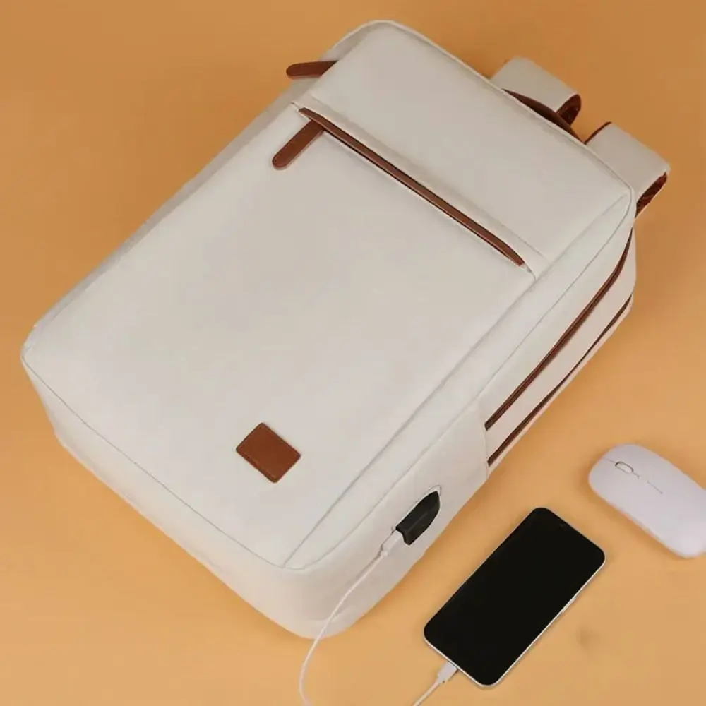 

15.6-Inch Laptop Business Backpack Large Capacity Fashion Student School Bag Wear-resistant With Luggage Belt & USb Charging