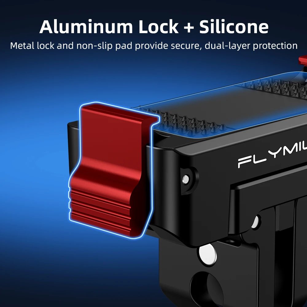 Flymile Action 6 Magnetischer Halterungsadapter Drehbare Schnellwechselbasis mit Doppelklauen-Schnittstelle 1/4 Schraubenloch für DJI Nano Zubehör – Detail 9