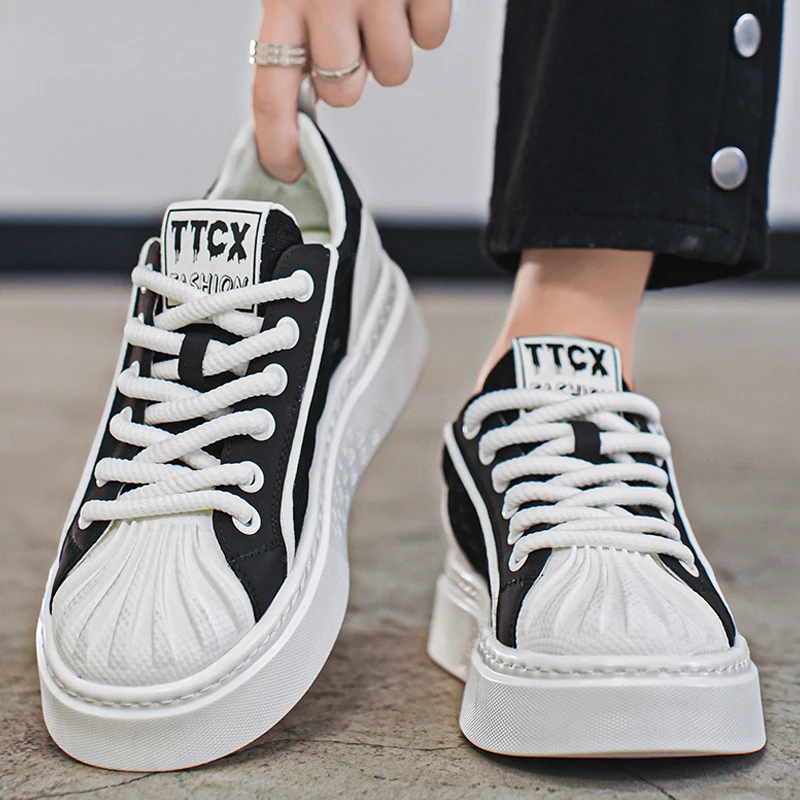 

Подростковые мужские Sport oes Летние модные высококачественные повседневные легкие Thi Bot Heightening White teksto oes