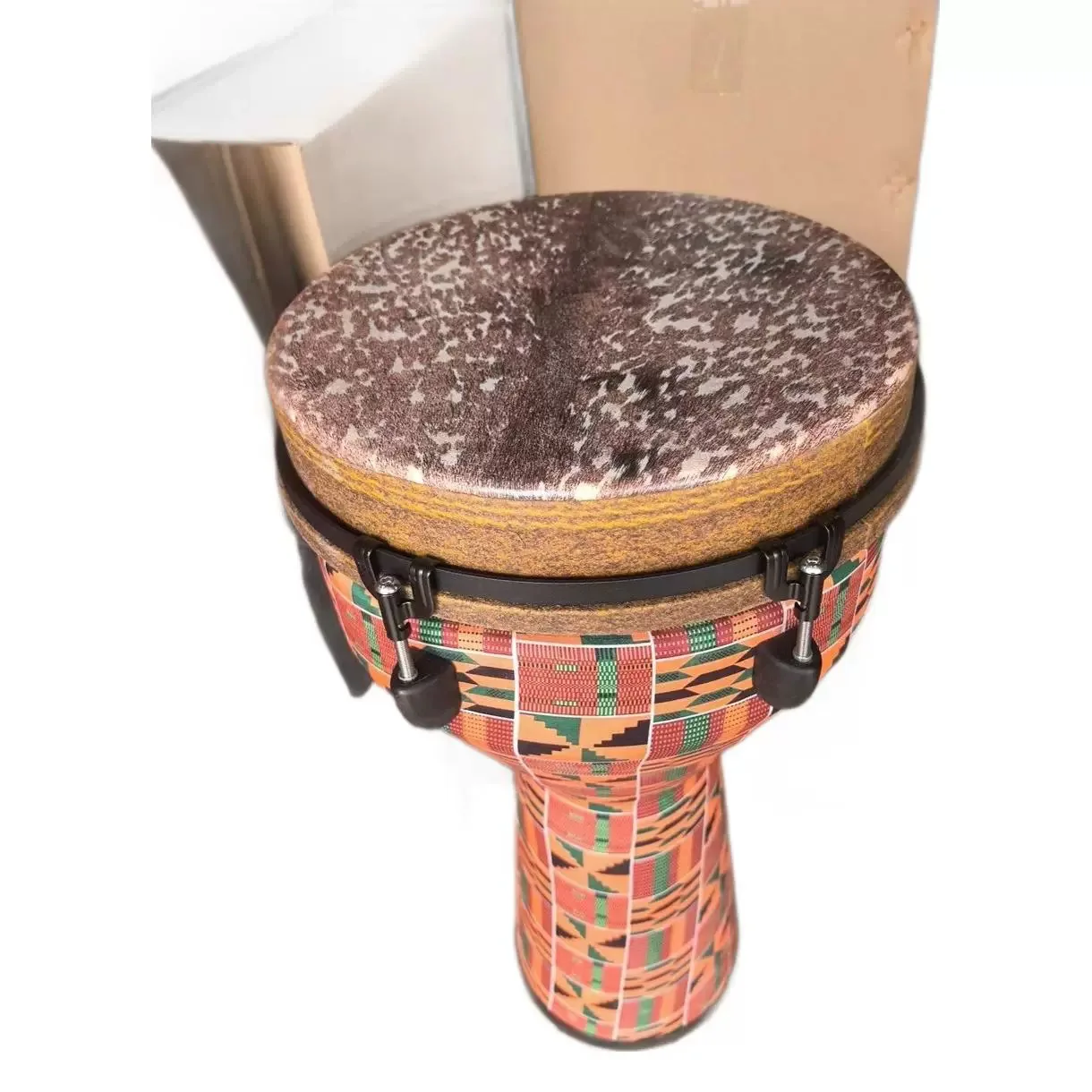 12 inch African drum tambourine, eco-friendly wood adult beginner African drum, screw Internet celebrity musical instrument