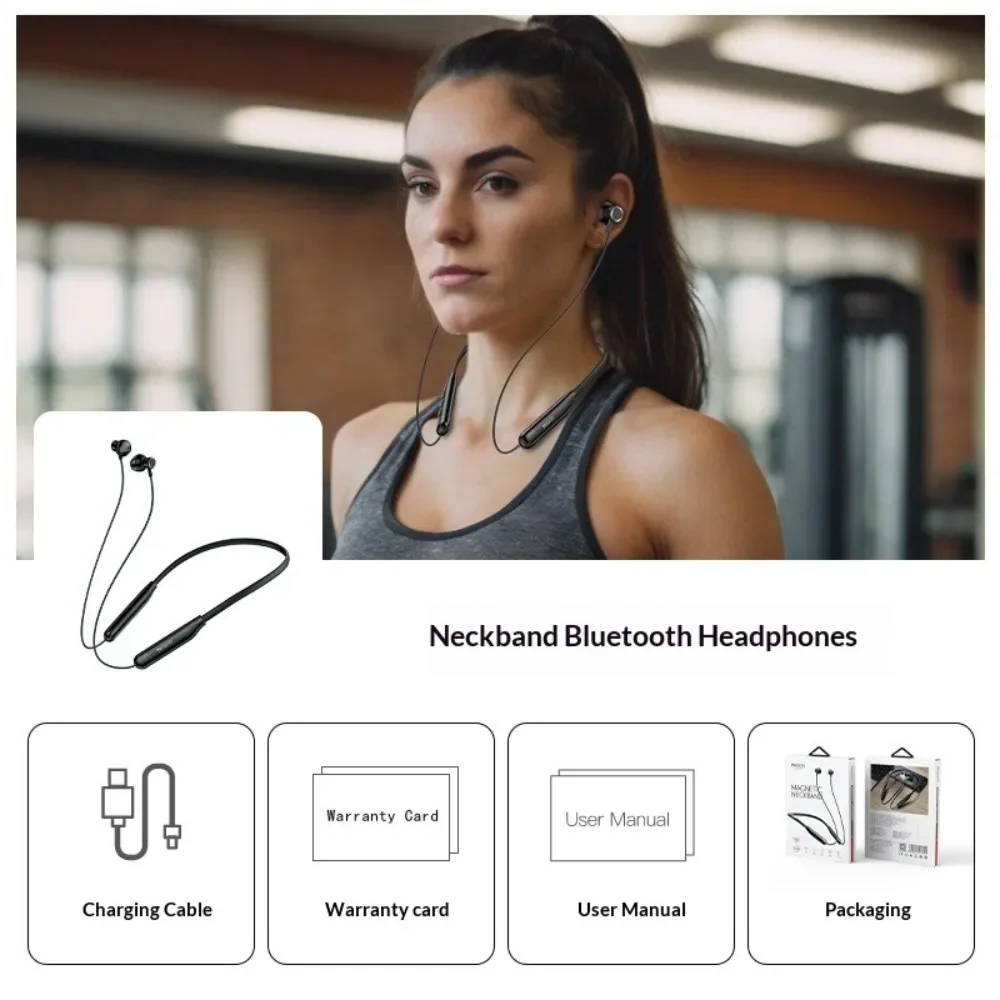 Neck-hung Bluetooth Headphones 2025 New Version High Sound Quality Noise Cancellation Ultra-Long Battery Life Sleep Non-In-Ear S view 5