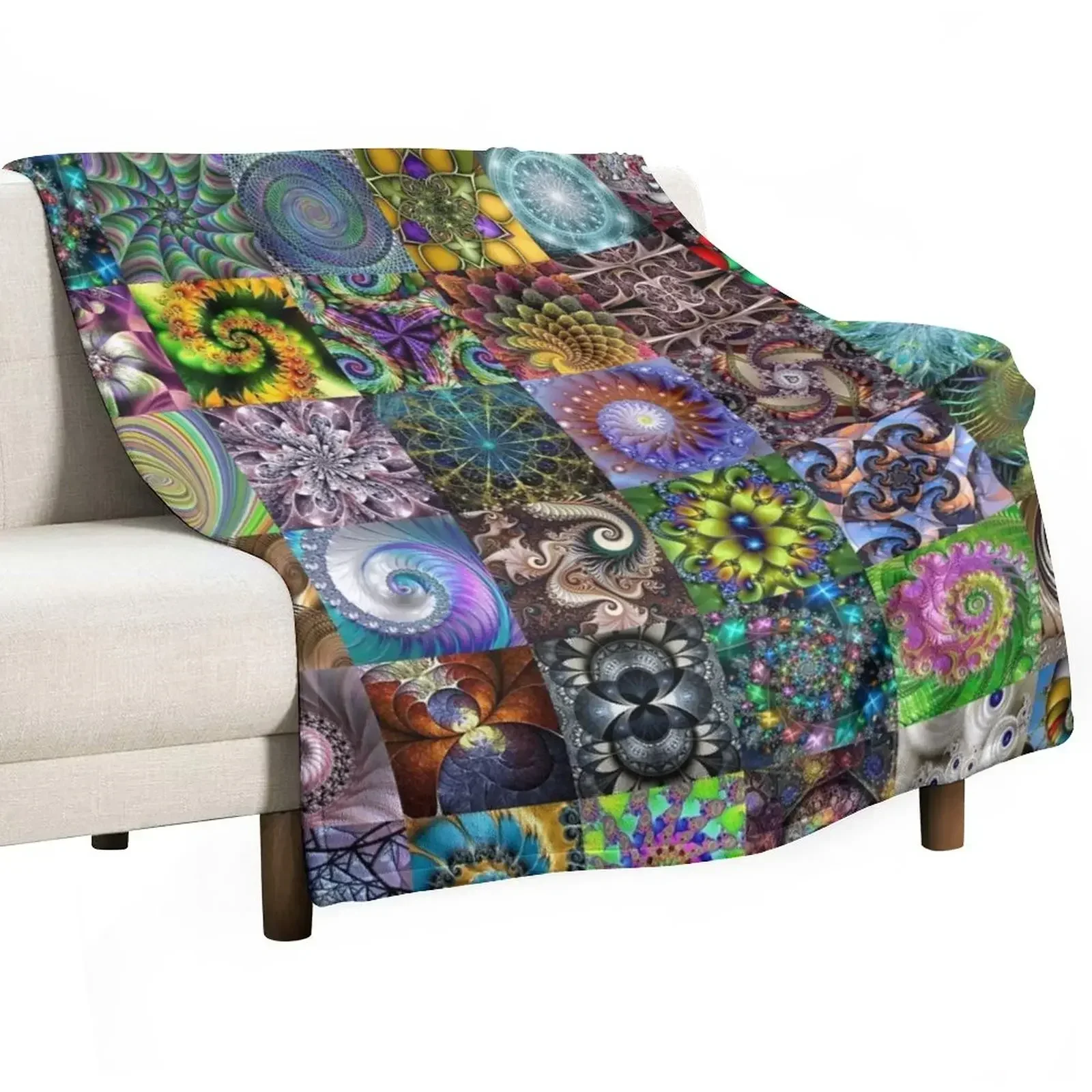 Fractals Throw Blanket Luxury Thicken blankets and throws Blankets