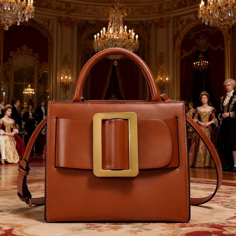 

2026 New High-Quality Women's Elegant Square Bag - Large Buckle Bowknot Chain Crossbody Handbag with Luxury Style for Ladies