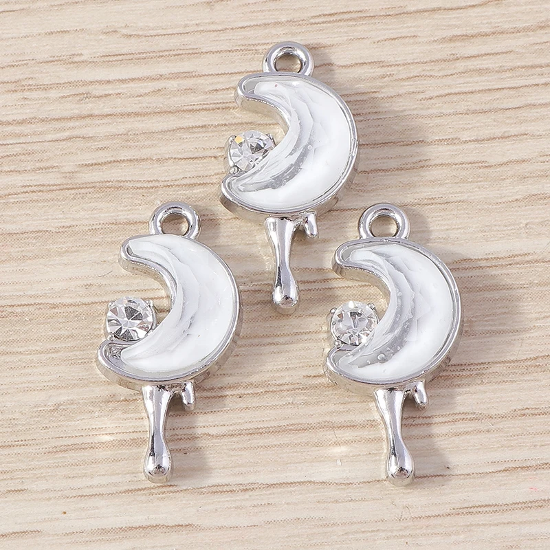 Tusember 4 Stück 12 x 22 mm brillante Kristall-Polaris-Stern-Anhänger für die Schmuckherstellung, DIY, handgefertigte Halskette, Ohrringe, Basteln – Detail 14