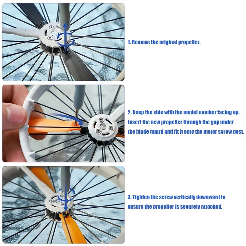 VOLODYMYR 8 قطعة المروحة الطائرة بدون طيار شفرة خفيفة الوزن الإفراج السريع الدعائم شفرة المسمار الجناح ل DJI الوجه ملحقات طائرة بدون طيار #6