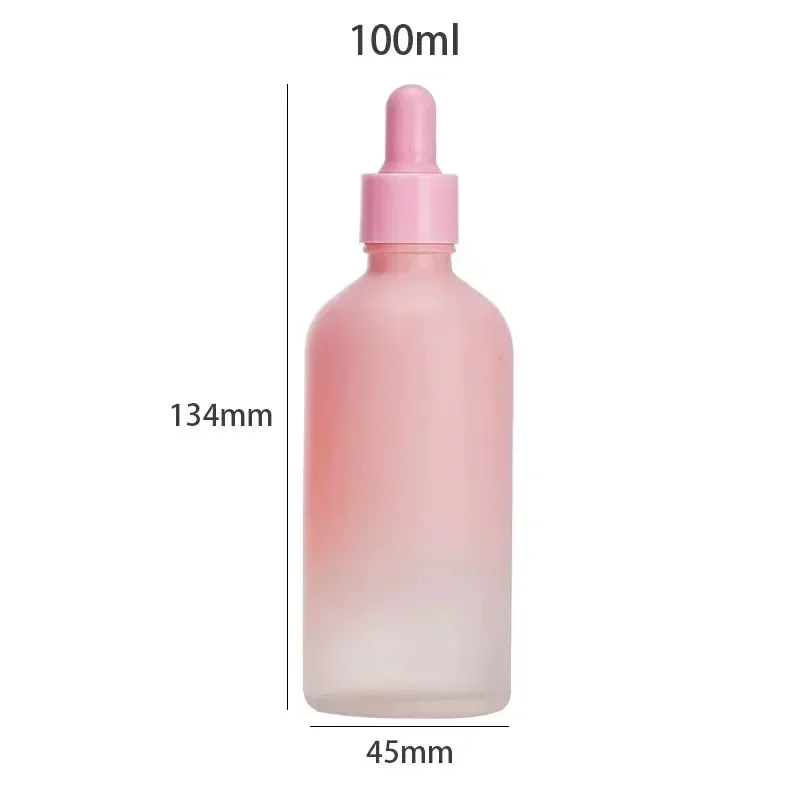 Groothandel 5Ml-100Ml Fles Olie Emulsie Spray Gradiënt Roze Fijne Essentie Stoste Split Bottelen Lijm Hoofd Druppelaar draagbare