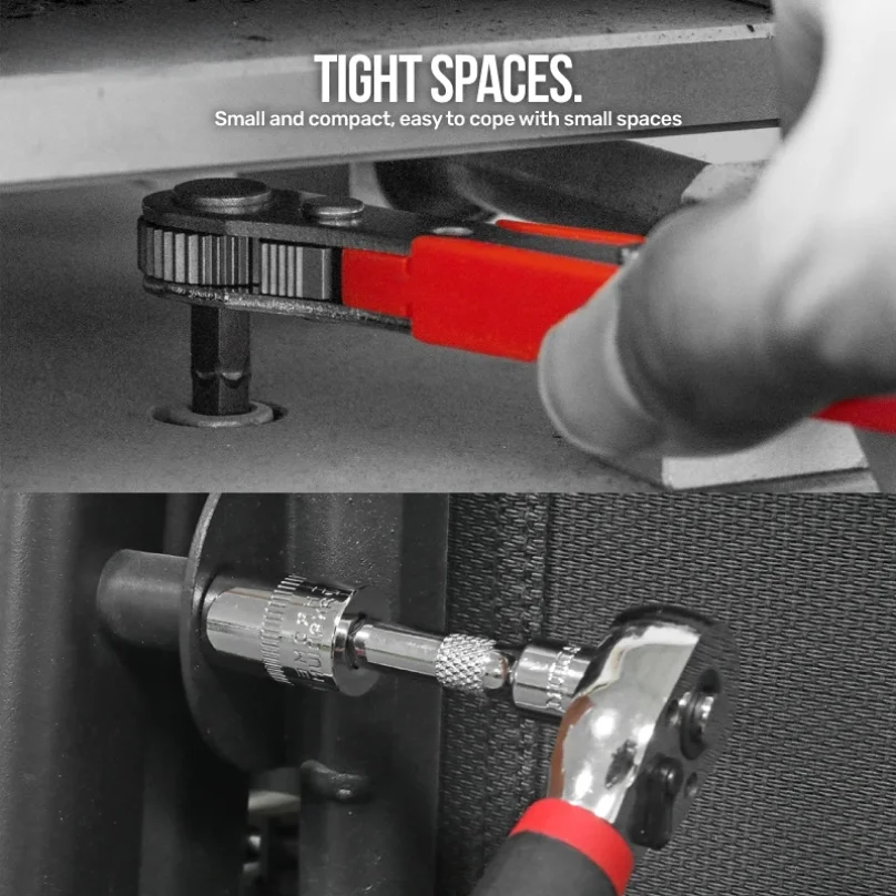 Apollo 1/4" Drive Quick-Release Ratchet & Bit Set, Cr-V Steel w/ Phillips/Slotted Screwdrivers for Auto Repair & Hand Tools