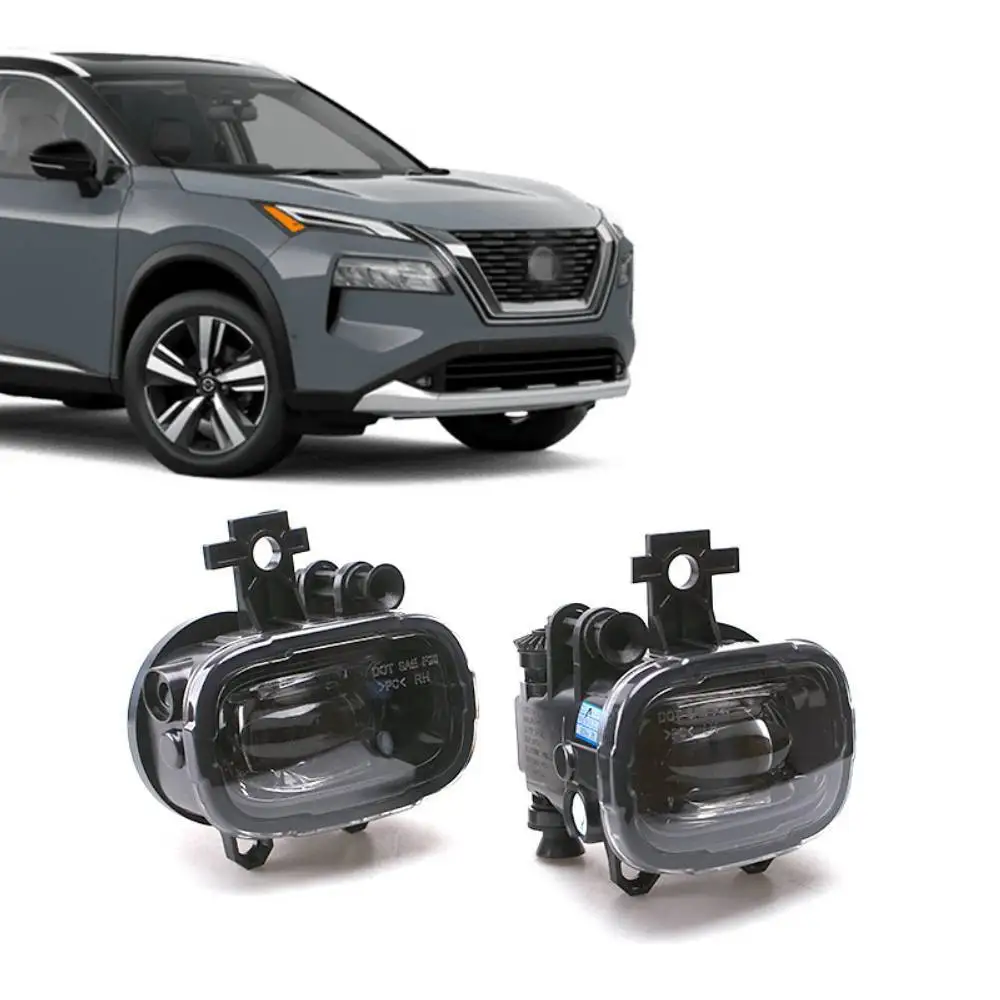 July King Car LED Fog Lamp Assembly for Nissan X-trail Rogue 2021 2022, 12W 6000K LED Fog Lamp + Bracket + Harness + Switch