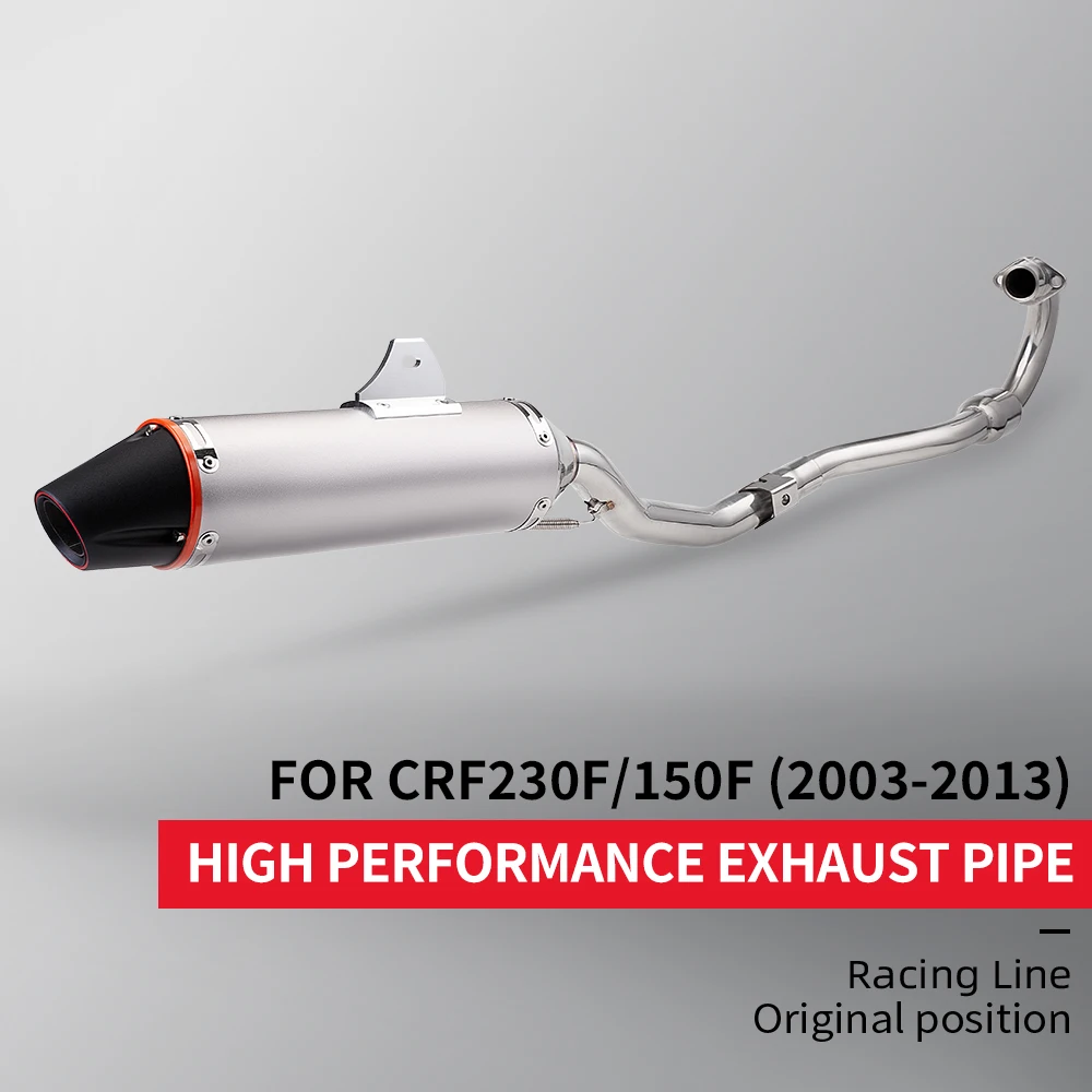 

For CRF150 CRF230 Motocross CRF150F CRF230F Exhaust Muffler Off-Road Tube Full System Front Linkage Complete System