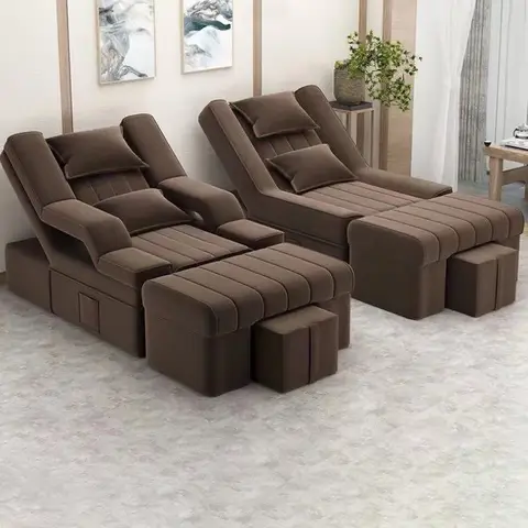 Electric Reclining Chair Foot Massage Sofa Foot Massage Foot Bath Bed Nail Eyelash Beauty Salon Sofa Chairs Cozy Massage Sofa