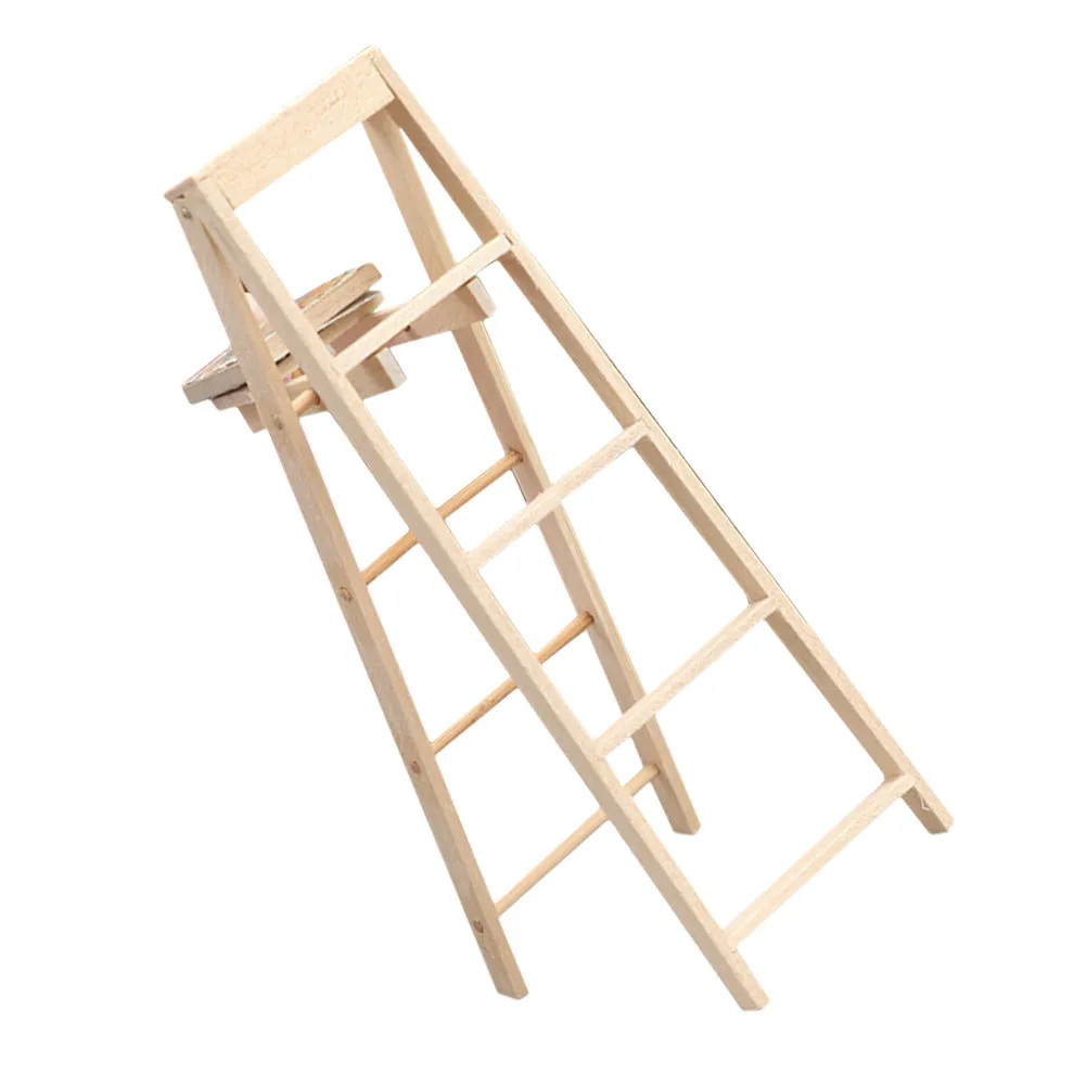 

Miniature Wooden Ladder Exquisite Craftsmanship for Mini House Decoration Mini Ladder Adorn Tiny Furniture Ornament