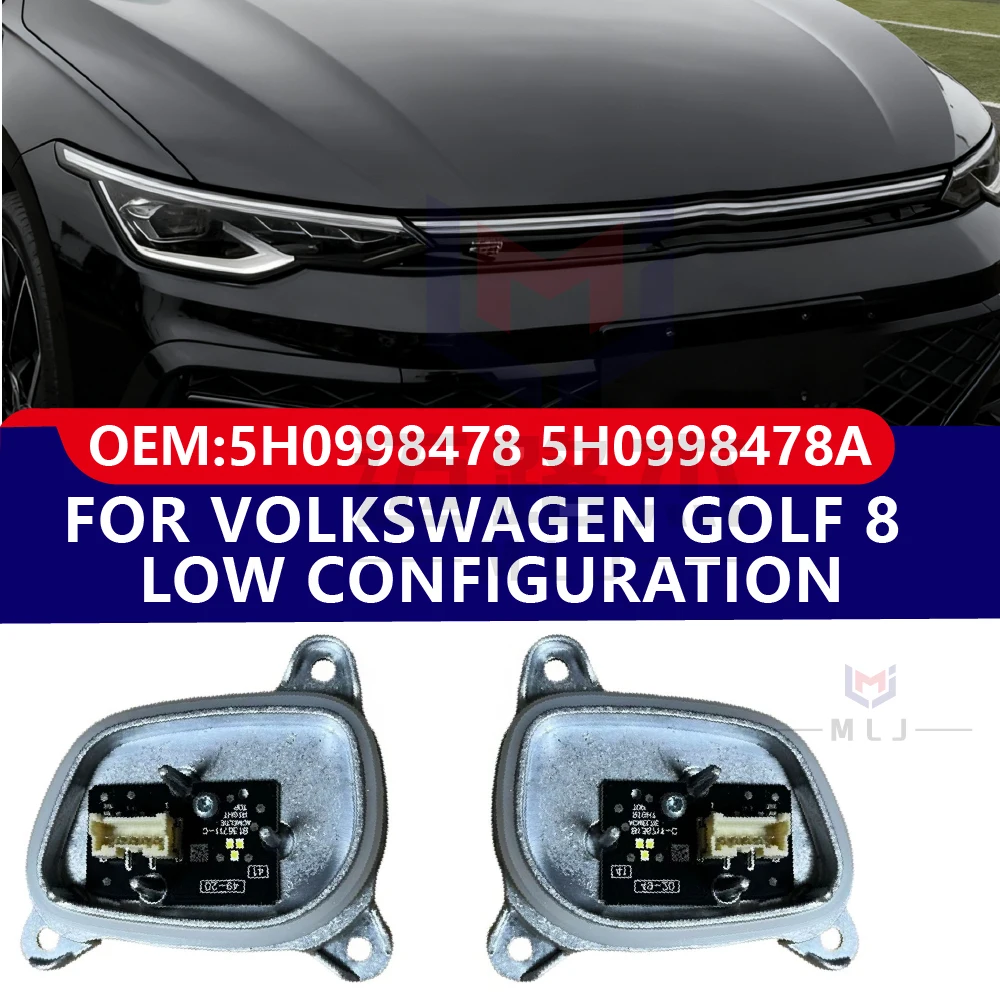 

5H0998478 5H0998478A для VW Volkswagen Golf 8 2020 2021, низкая версия DRL, светодиодная автомобильная фара, модуль дневных ходовых огней автомобиля
