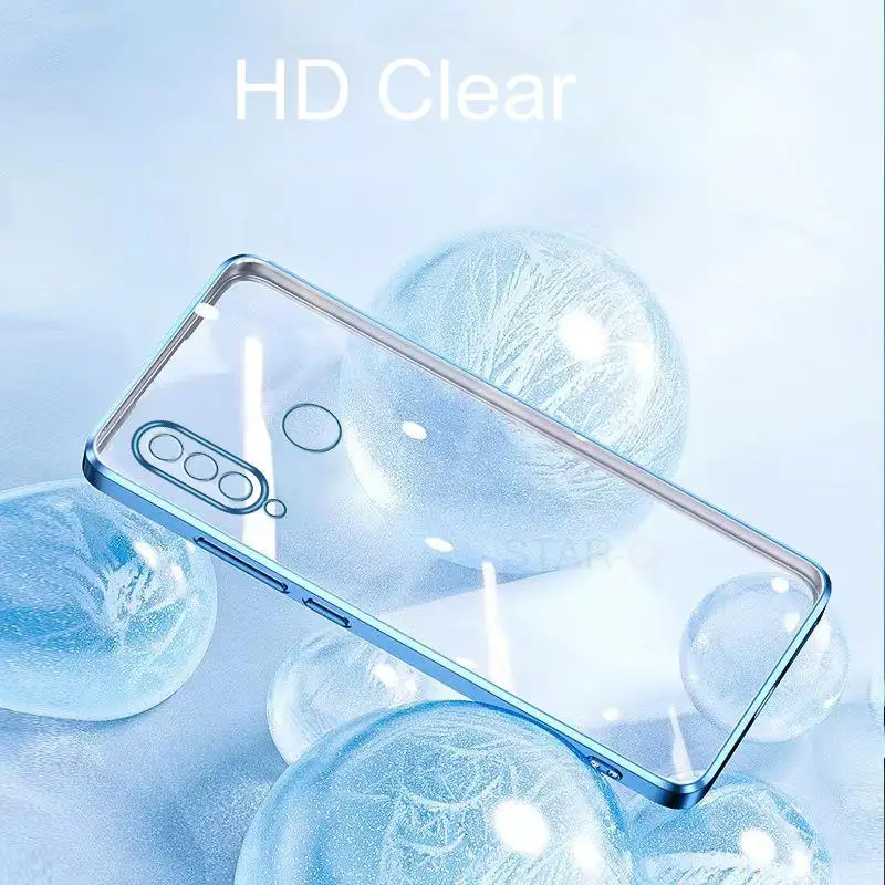 Funda transparente de parachoques chapado de lujo para Huawei P30 Lite P20 P40 P50 Pro Mate 20 P 30 funda trasera transparente de silicona P30lite