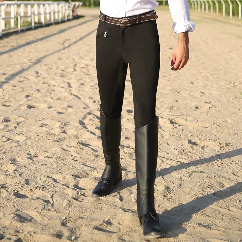 Breeches Men Equestrian Full Seat Horse Riding Pants Horseback Riding Tights Clothes Outdoor Sports Black White Male Equipments