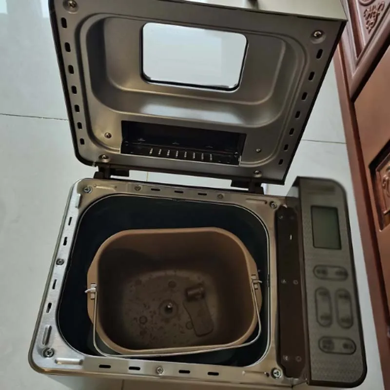 Stainless Steel 1KG 19-in-1 Automatic Bread Maker 650W Programmable Bread Machine with 3 Loaf Sizes Fruit Nut Dispenser