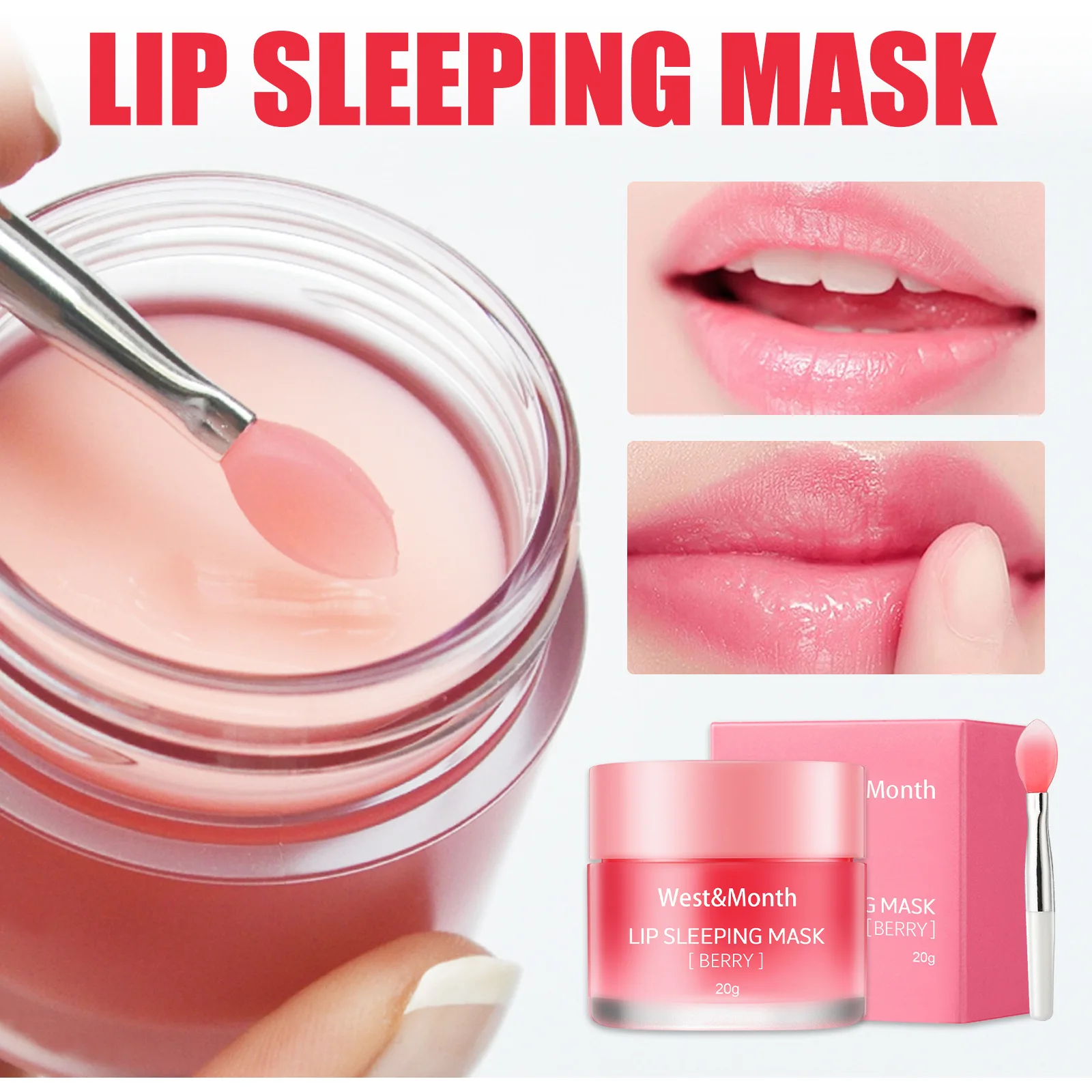 Lip Sleep Mask Moisturizing Nourish Repair Hydrated Fade Lip Lines Anti-cracking Day And Night Nourish Pink Lips Lippy Balm