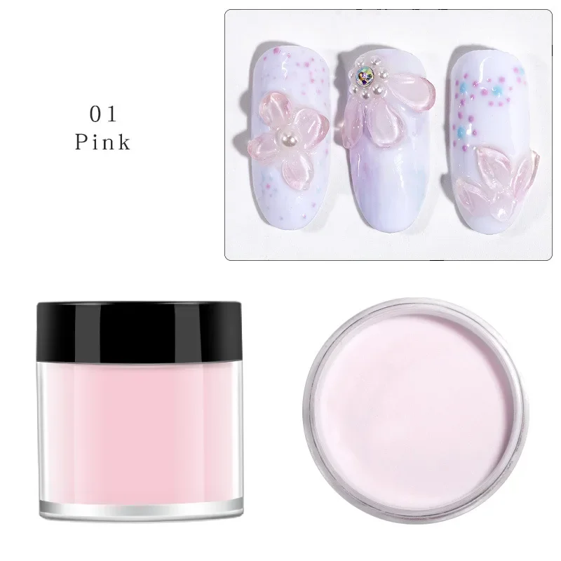 3Colors 1 pc Acrylic Powder for Nails Art Polymer Tips Builder Pink Clear White Nails Professional Acrylic Nail Powders LIQUID