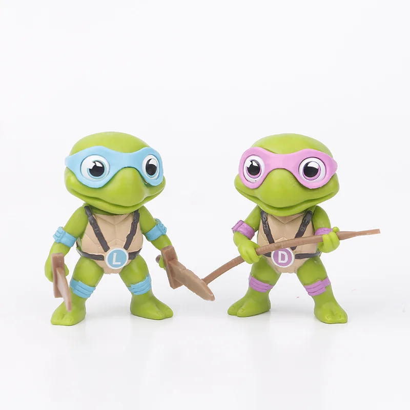 Tortugas Ninja mutantes adolescentes, 4 Uds., estatua de PVC de Raphael, estatuilla de acción, escritorio coleccionable, modelo de Anime, juguetes, figuras de regalo