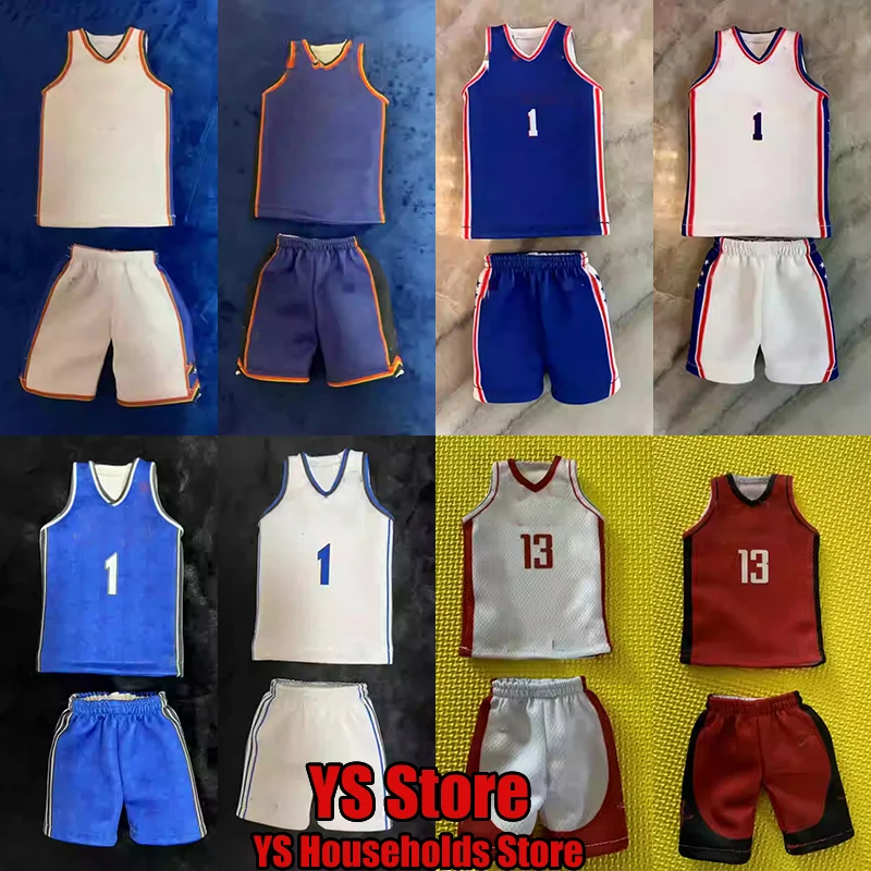 1/6 Famous Basketball Player Mini 0 1 25 13 Number Logo Print Sprots Jersey T-shirt Shorts Clothes Set Accessory For 12