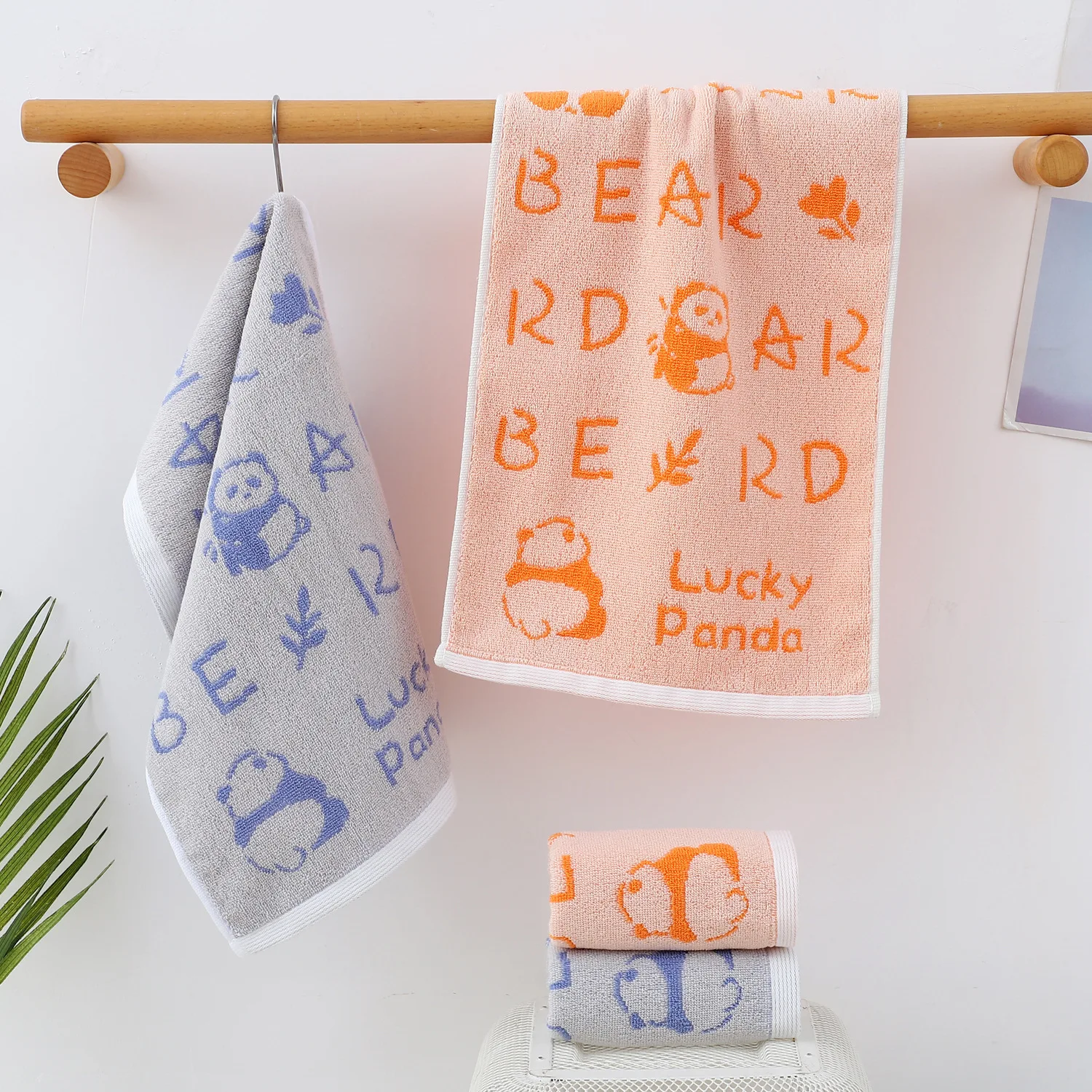 

Cotton small towel color line jacquard high Yang cartoon all cotton absorbent