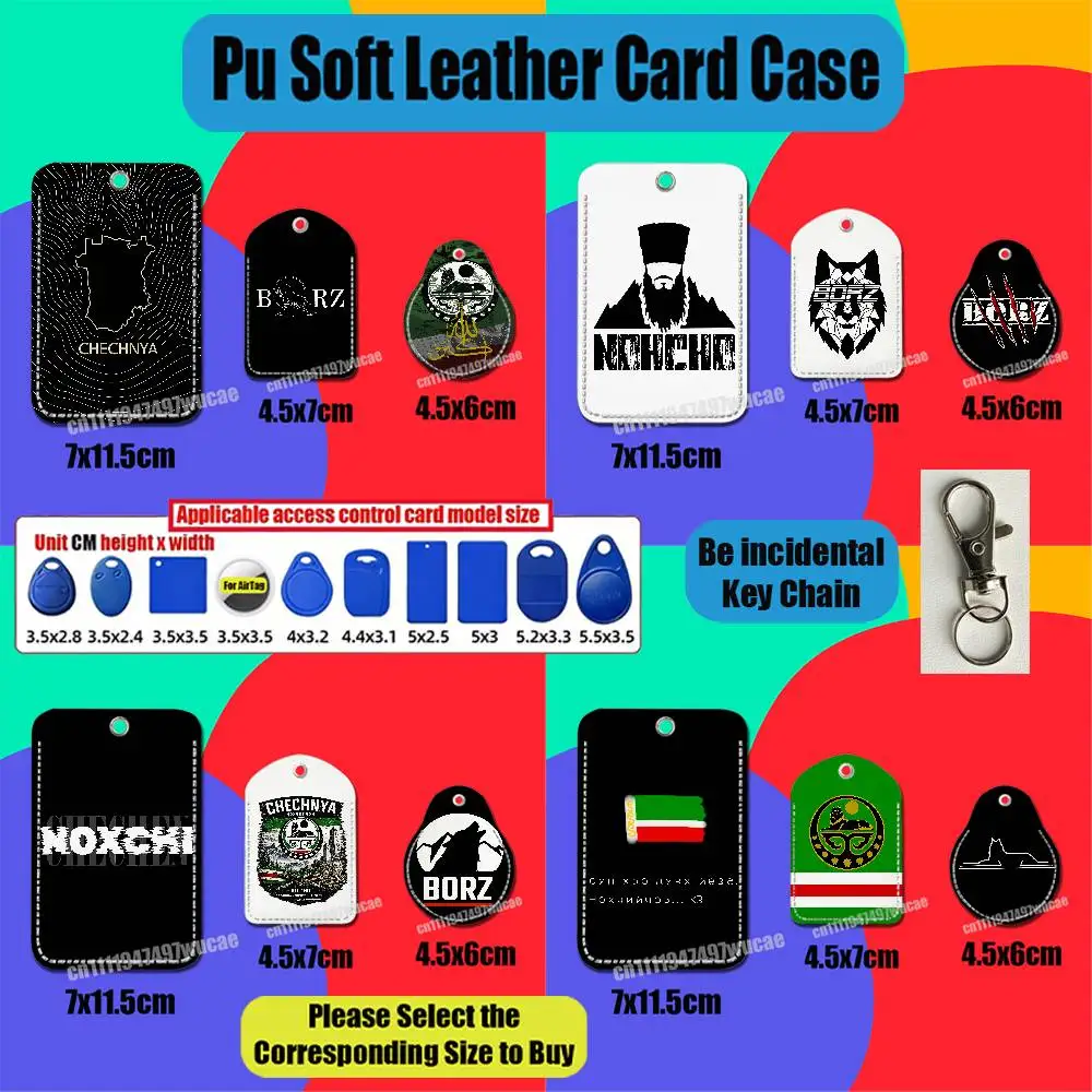 For Chechnya Chechen Wolf Noxchi BORZ For AirTag Case Card Sleeve Holder ID Credit Bank Access Badge For Air Tag Case Shell