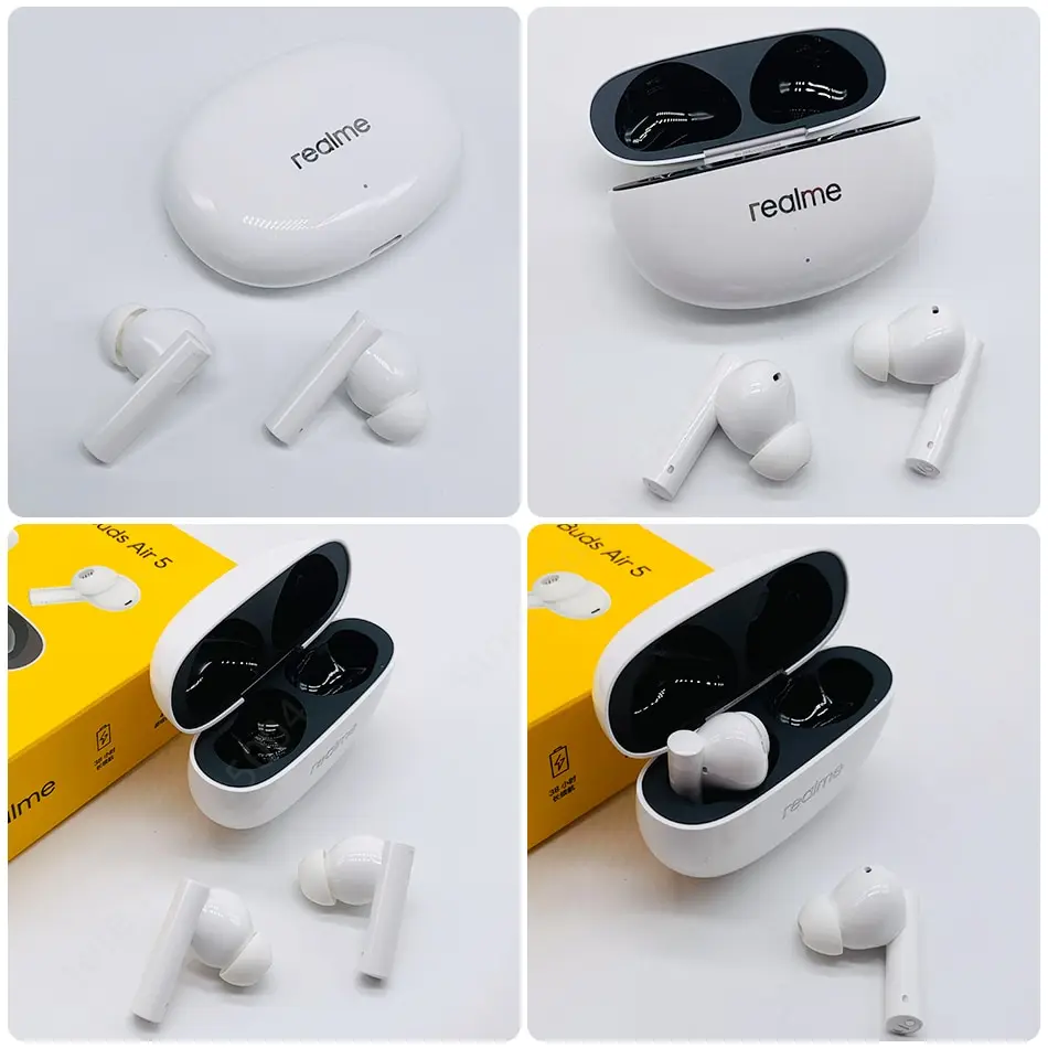 Global Version realme buds Air 5 TWS Earphone 50dB Active Noise Cancelling Bluetooth 5.3 38Hour Battery True Wireless Headphone