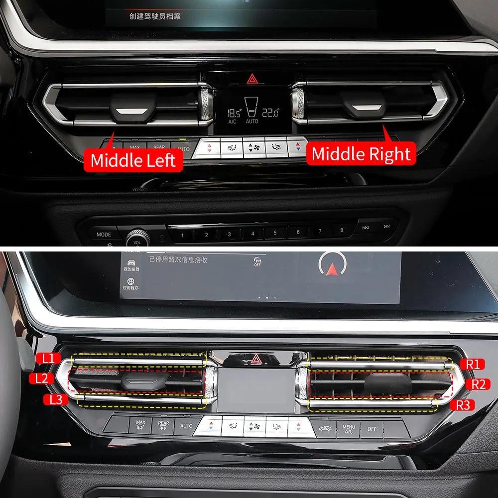 Car Middle AC Vent Grille Air Conditioning Outlet Knob Repair Replacment For BMW G20 G26  G29 Z4 3 4 Series 320 323 328 425 430i