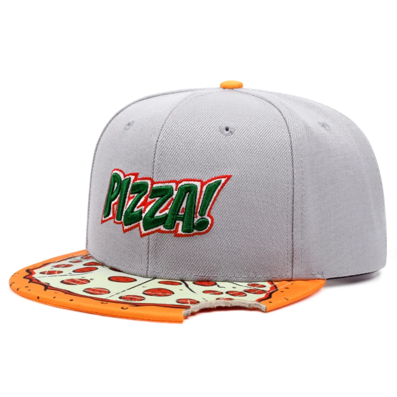 Fashion PIZZA Embroidered Cap Men Women Adjustable Hip Hop Baseball Cap For Unisex Adult Outdoor Sun Hat Snapback Hats