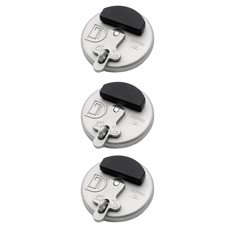 3X Locking Fuel Tank Cap 7X7700 For Caterpillar CAT Dozer Excavator D6R D5C 311D 312D 320D 321D 323D Gray