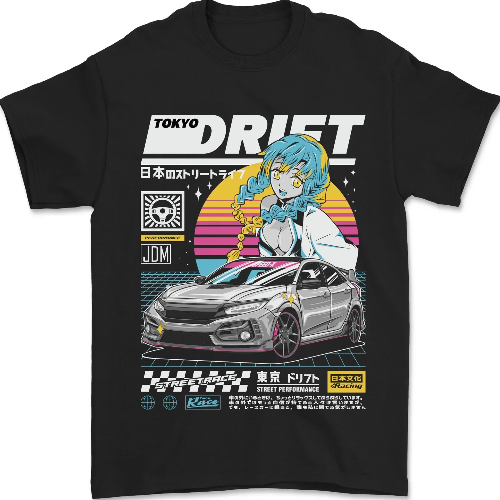

Мужская футболка Tokyo Drifting Anime Drift Car, Япония, 100% хлопок