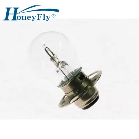 HoneyFly 기계 표시기 백열 전구, P15D-30 파일럿 램프 전구, 할로겐 조명 램프, 따뜻한 흰색 투명 유리 커버, 6V, 18W