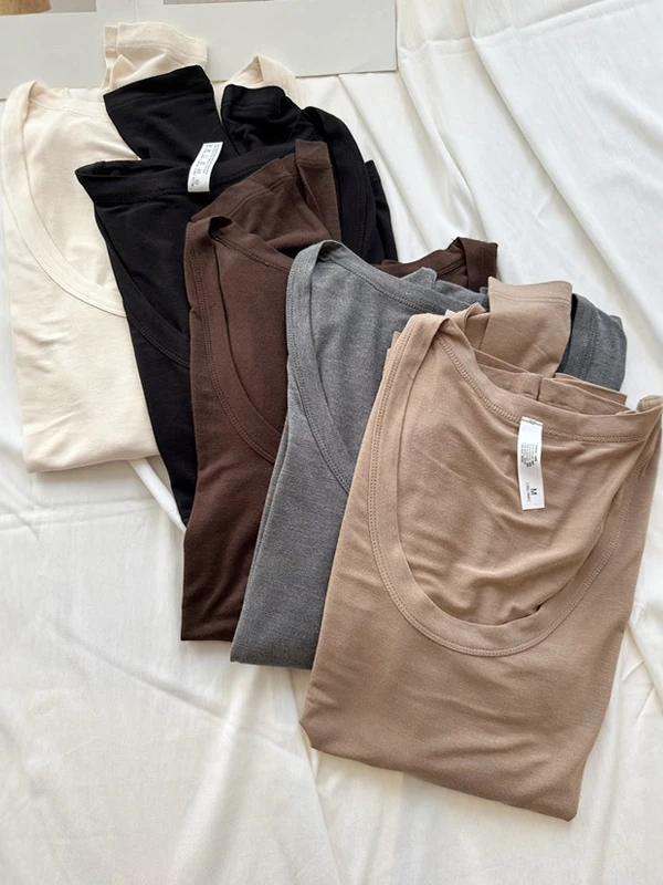 

Очень большой размер 300 Pou Fat MM, свободная эластичная тонкая длинная футболка све, осенне-зимнее базовое нижнее белье, топ с большим U-образным воротником