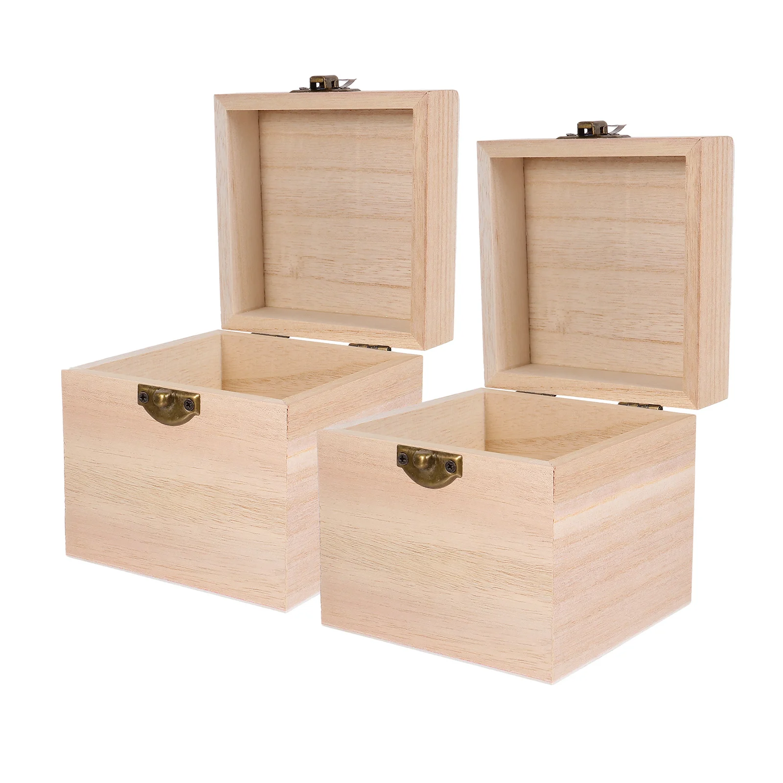 

2pcs Vintage Wooden Gift Box Hand-Polished Storage Case For Jewelry Packing Small Portable Gift Box Decorative Home Organizer