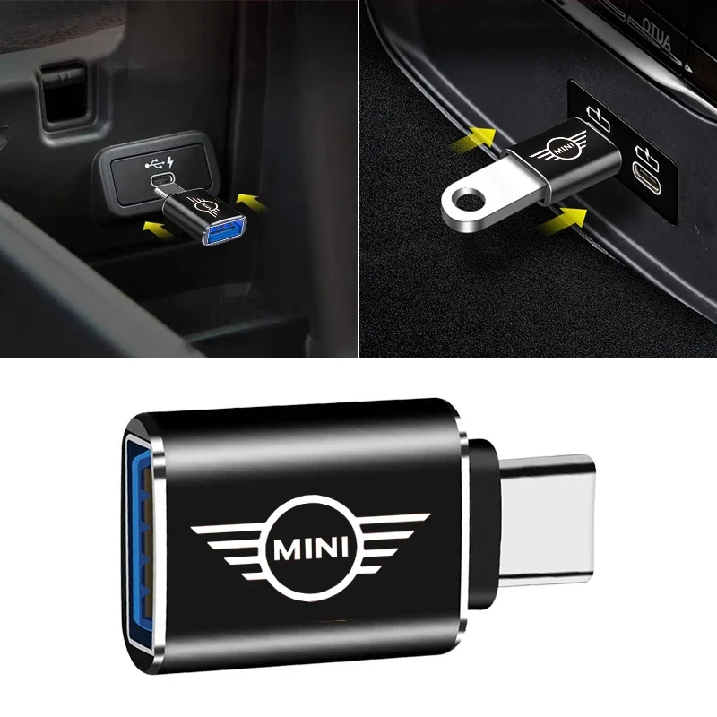 1pcs Car Usb Type C Cable Converter Charging Adapter For MINI Cooper One JCW Clubman Countryman R55 R56 F55 F56 R57 R58 R59 R60